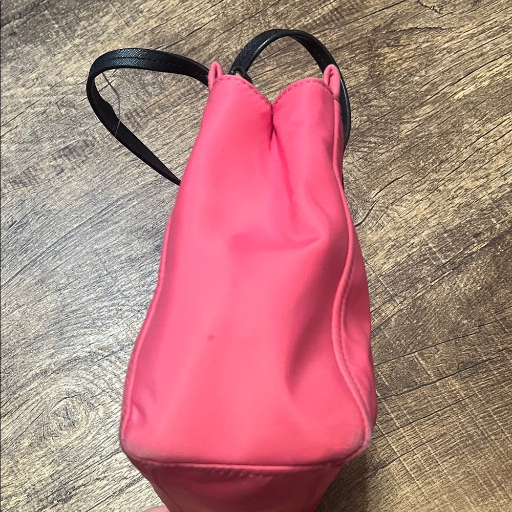 Kate Spade New York Pink Nylon Tote Shoulder Bag Black Handles – Read - Picture 5 of 15